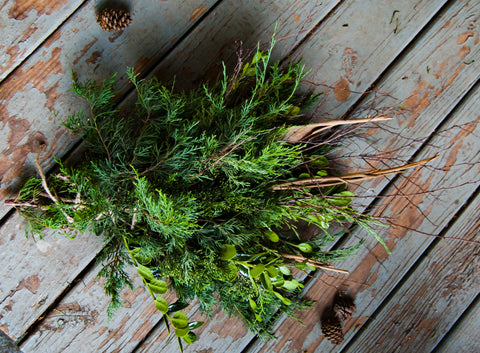 Fresh Cut  Mix Greenery With Twigs