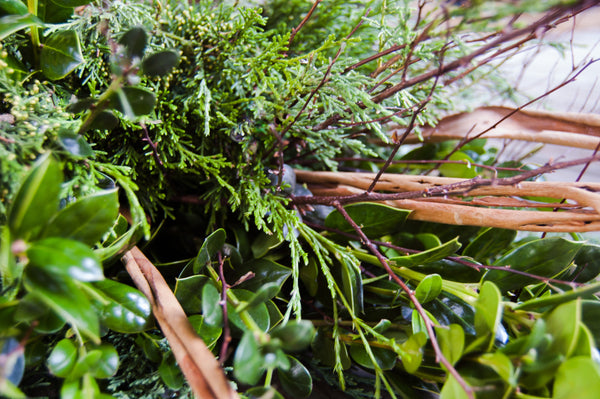 Fresh Cut  Mix Greenery With Twigs